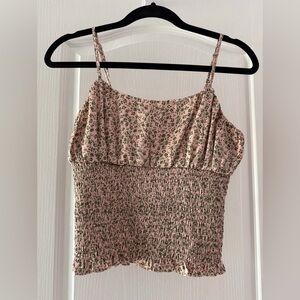 Floral Smocked Camisole in Pink